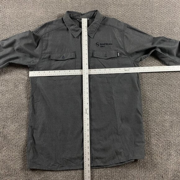 NWOT Outdoor Research Gastown Flannel Shirt Men's Large Gray Outdoors Hiking - Picture 10 of 12